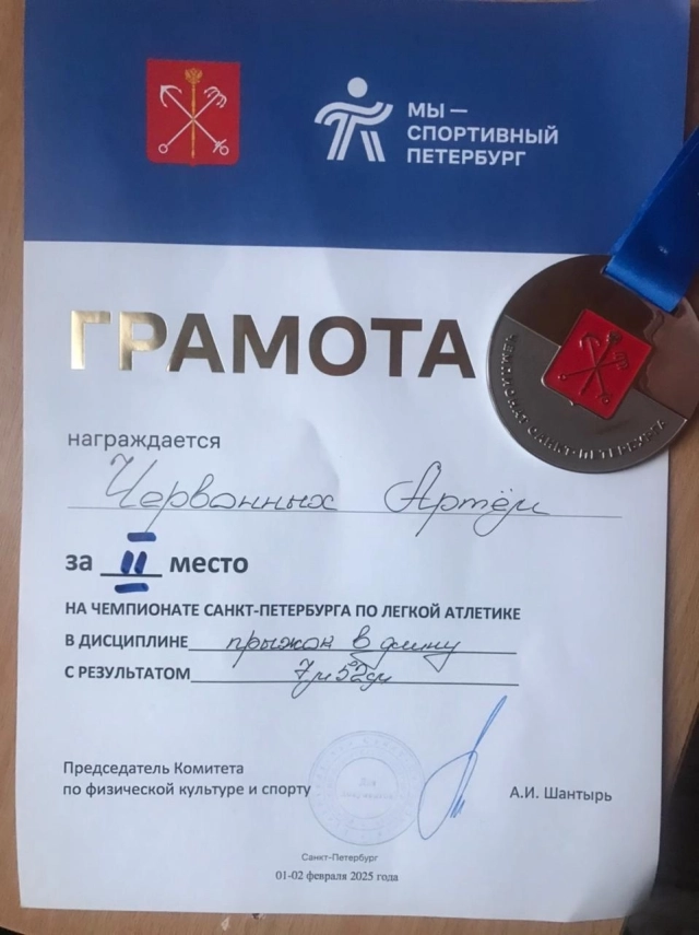 Грамота Артема Червонных